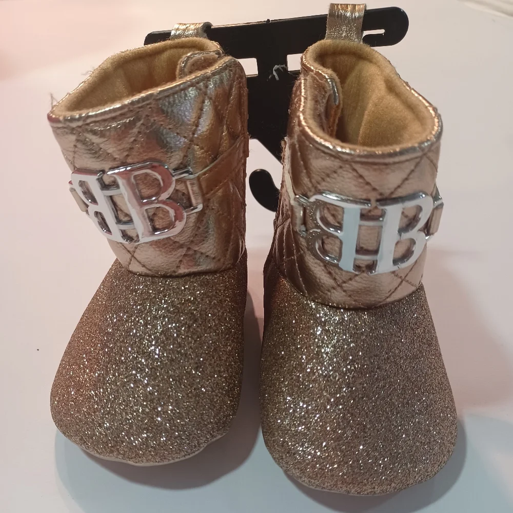 😍 Bebe Gold Sparkle Kids Boots - Picture 3 of 7